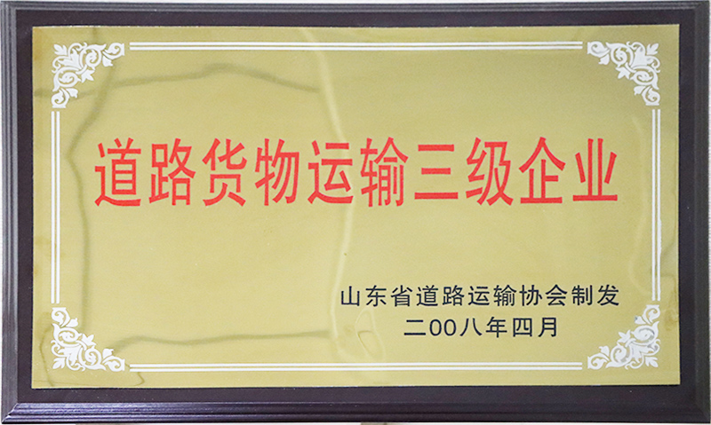 道路貨物運(yùn)輸三級(jí)企業(yè)